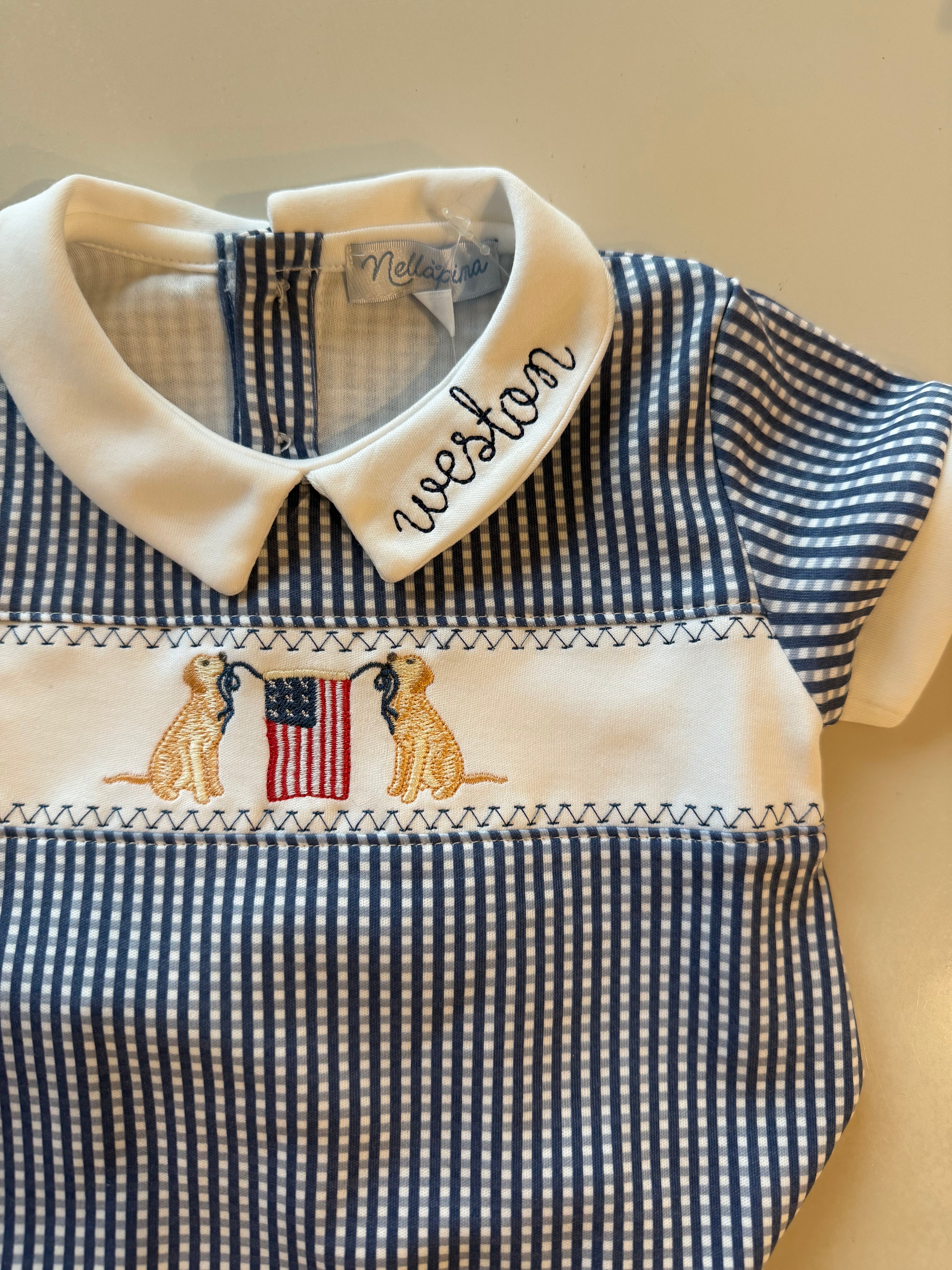 Nella Pima American Pups Boys romper